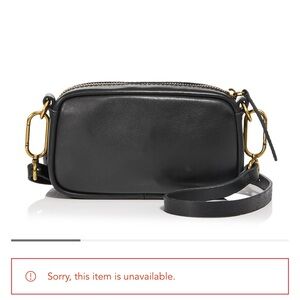 Madewell Black and Gold Crossbody Bag with Adjustable Strap